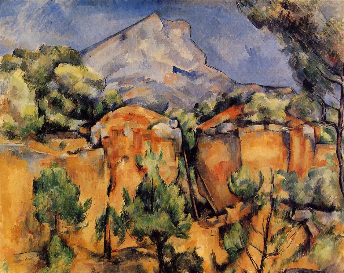 Mont Sainte-Victoire Seen from the Bibemus Quarry - Paul Cezanne Painting